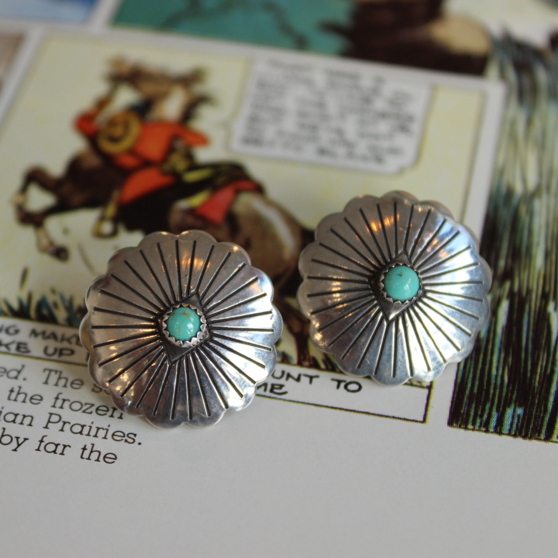Turquoise Concho Studs Style 2