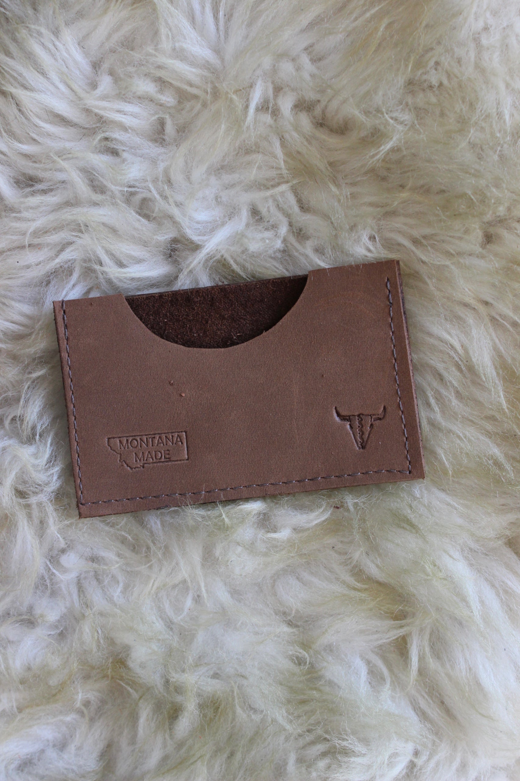 Cow Hide Single Card Holder