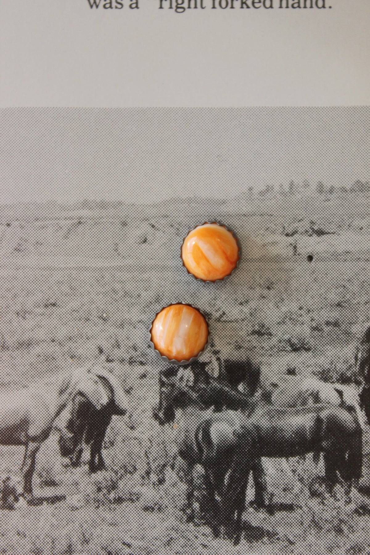 Orange Spiny Studs