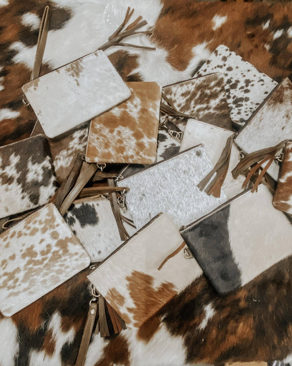 Cowhide Wristlet Clutch