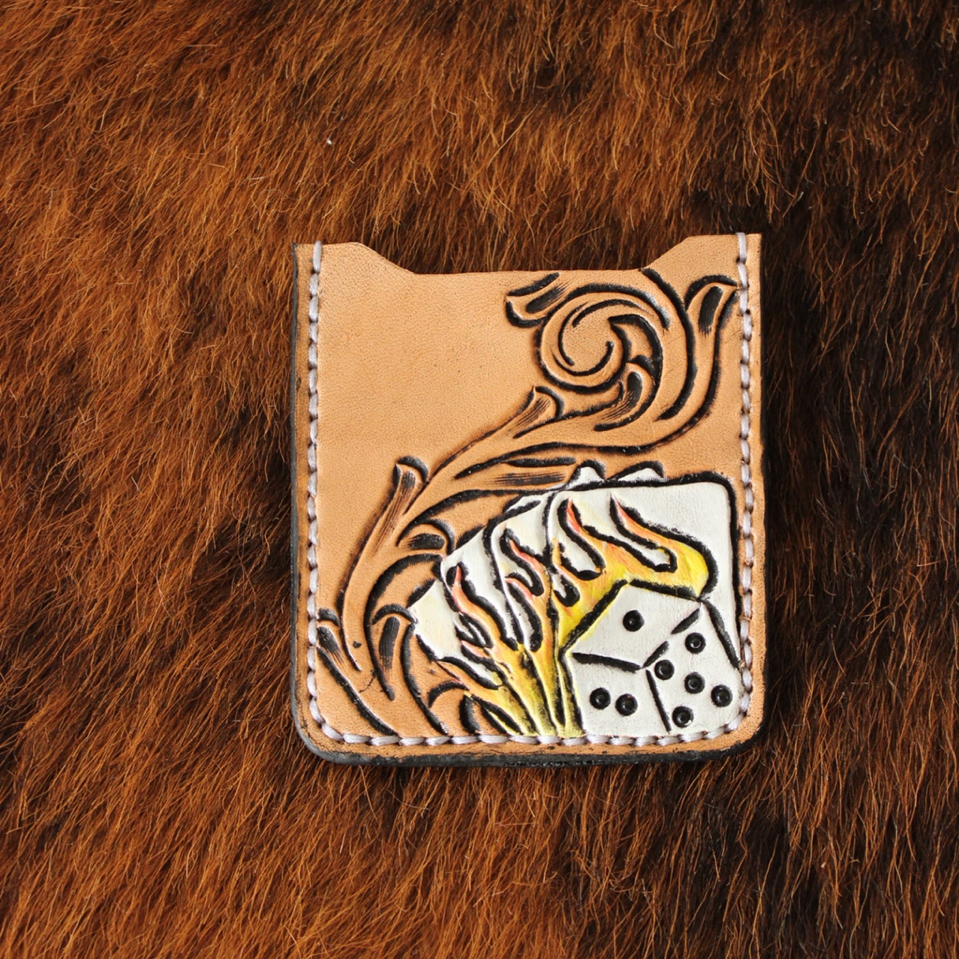 Dice Flame Boot Wallet
