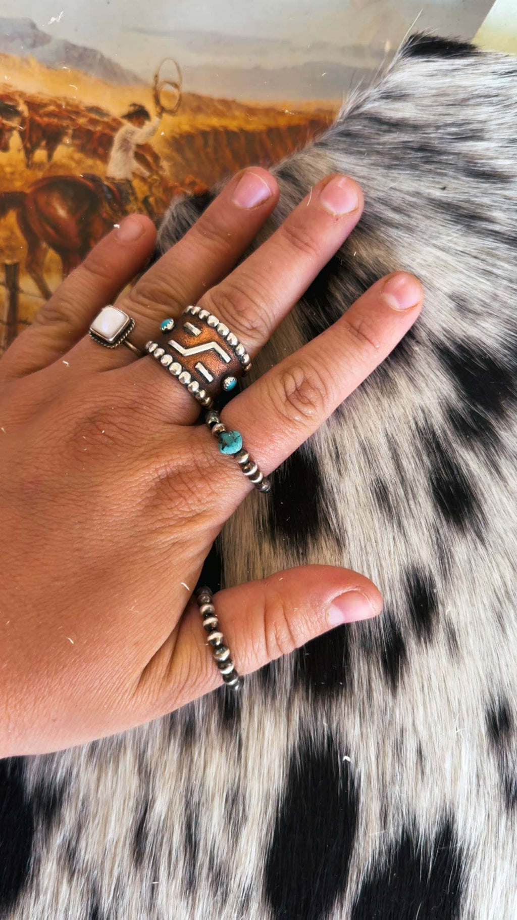 Sterling Pearl Stretch Ring