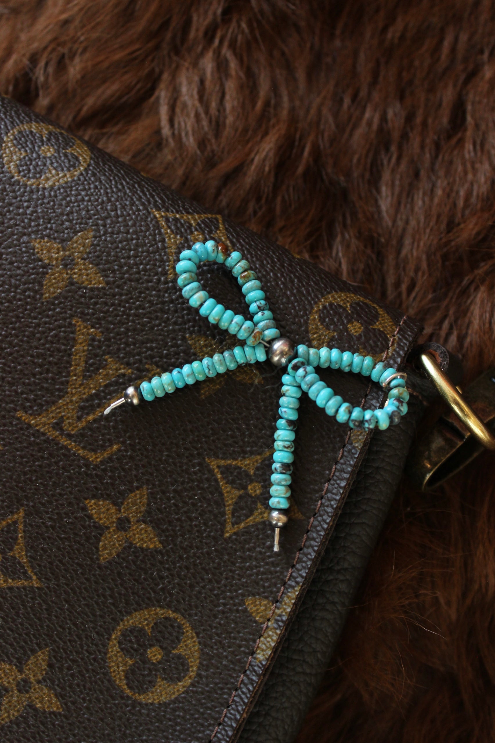 Turquoise Bow Purse Charm