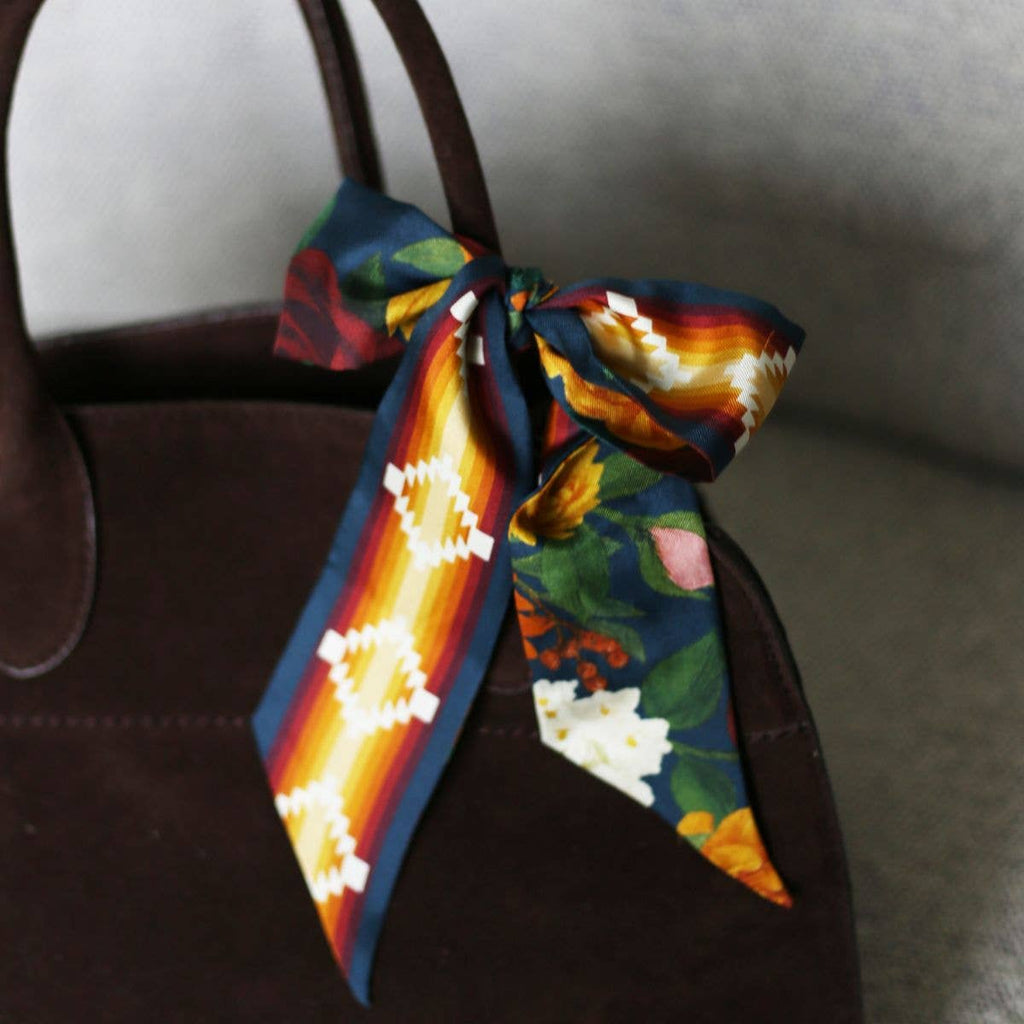 Aztec Floral Navy Twilly 33"