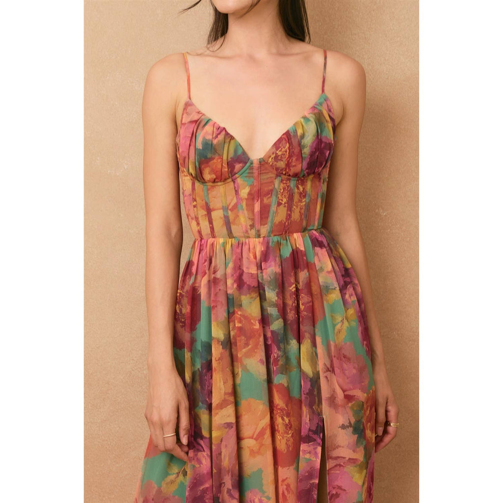 Flower Garden Corset Maxi