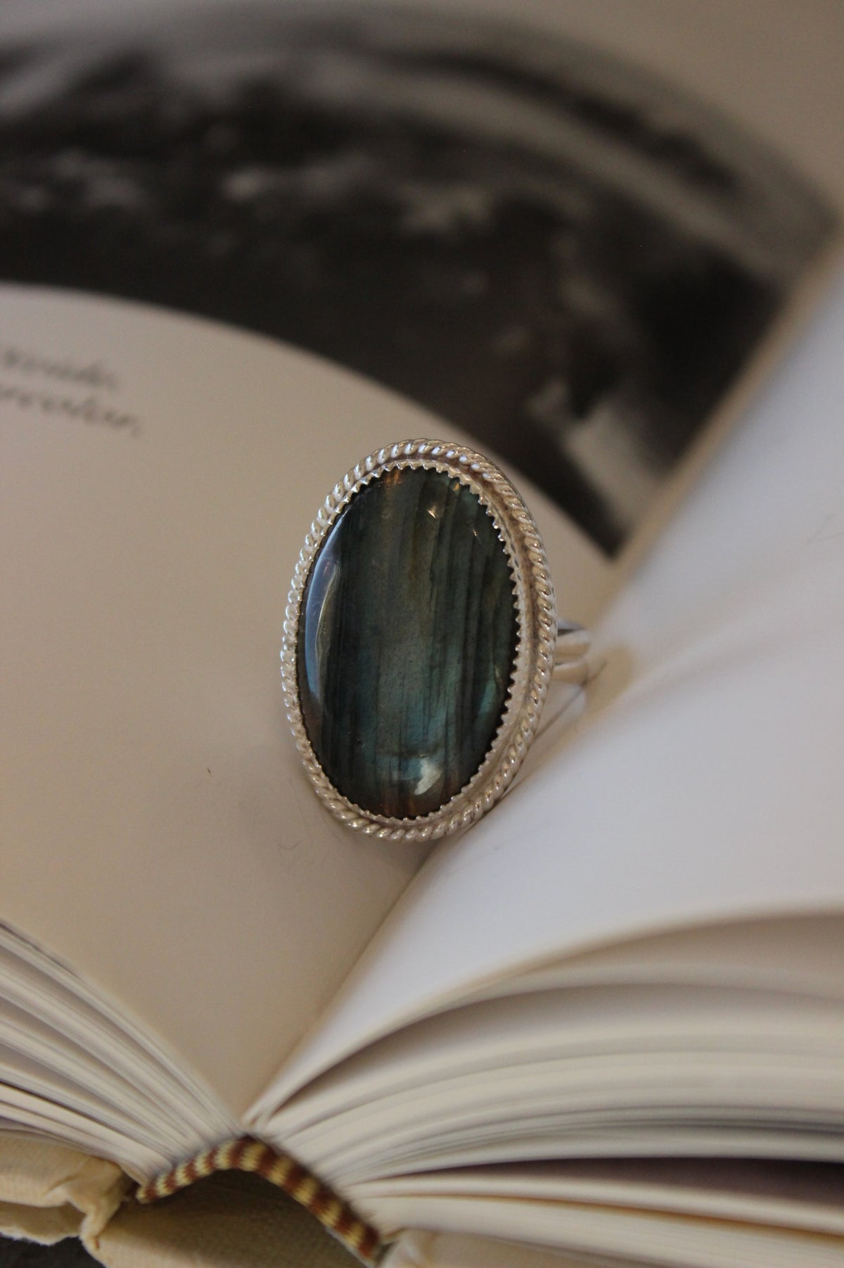 Labradorite Oval Ring