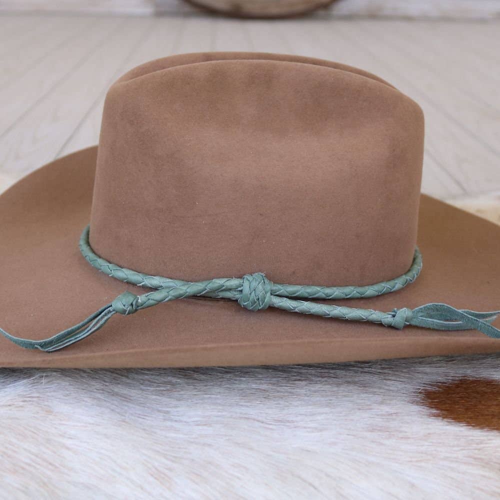 Braided Leather Hat Band