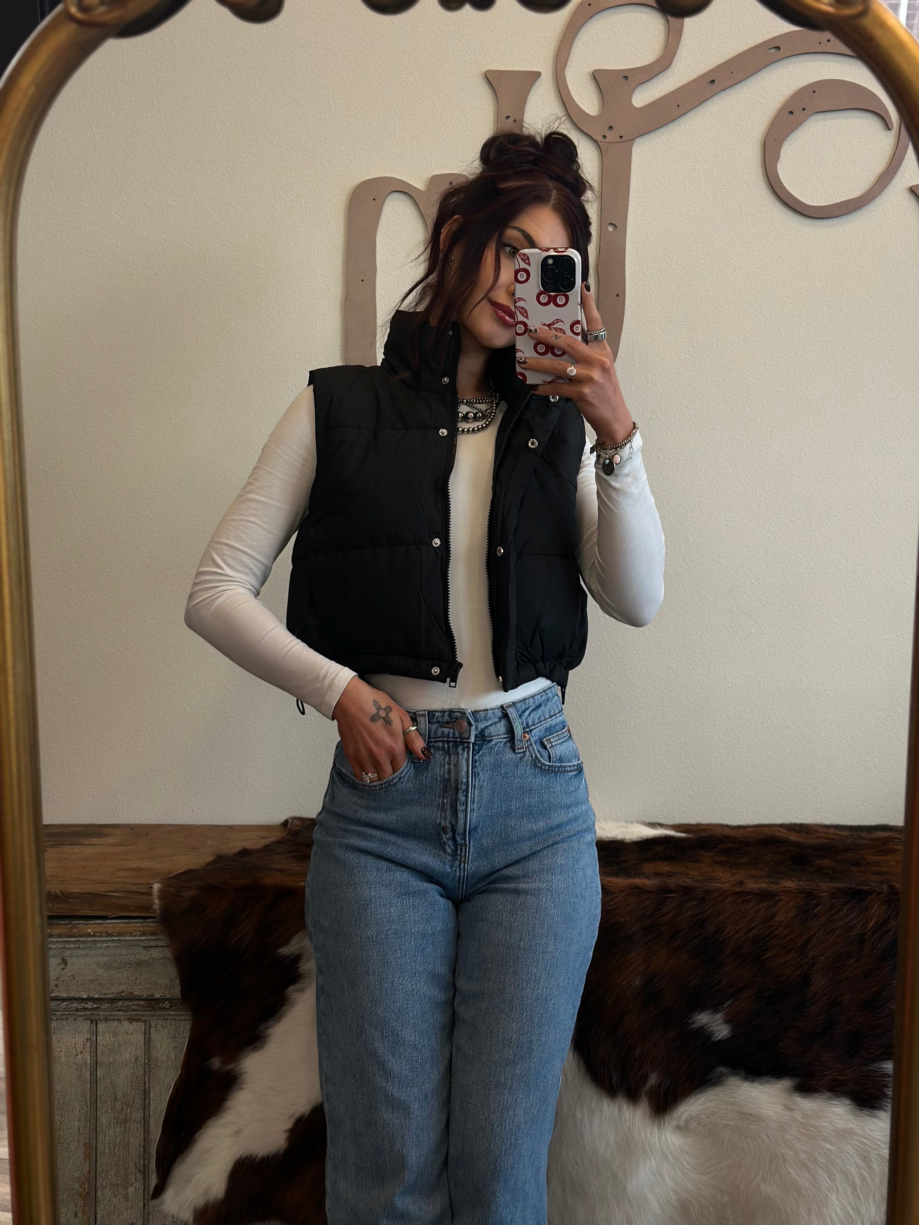 Cropped Puffer Vest