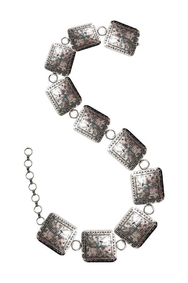 Square Concho Chain Belt