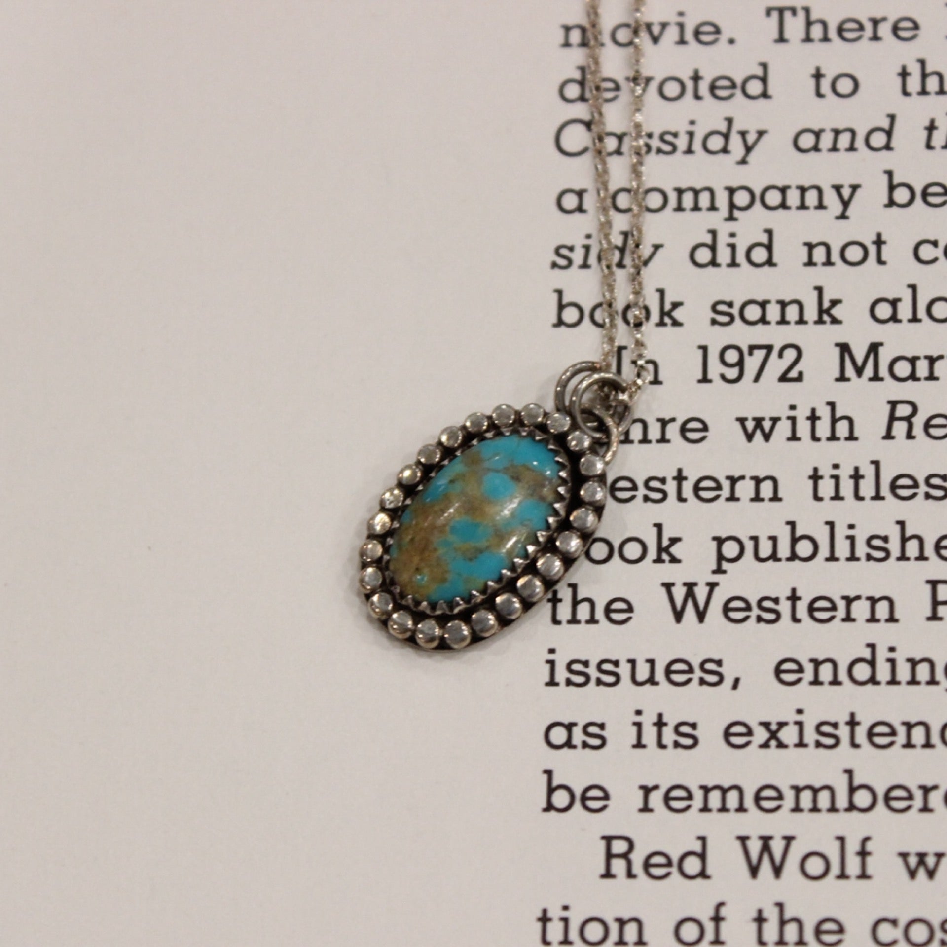 Kingman Oval Turq Necklace