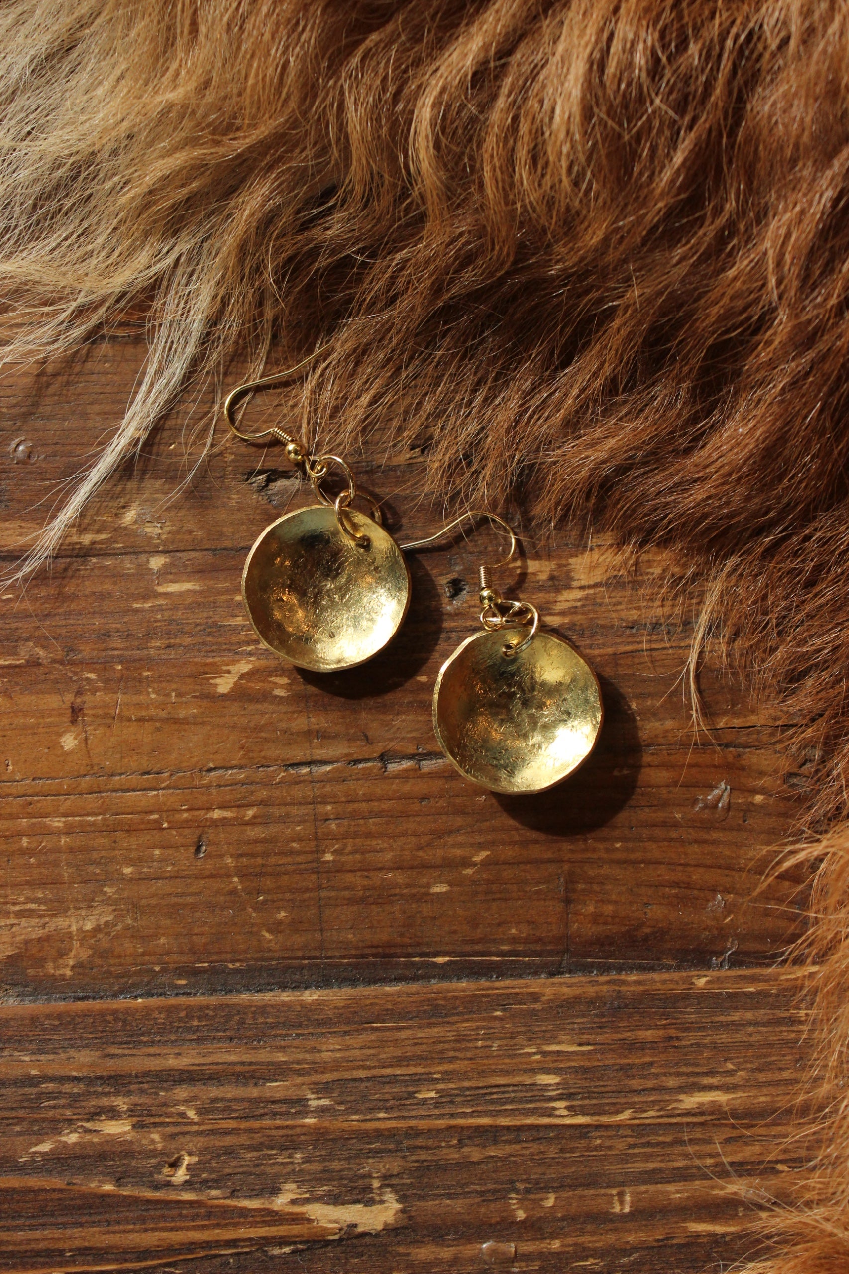 Gold Stamped Earring