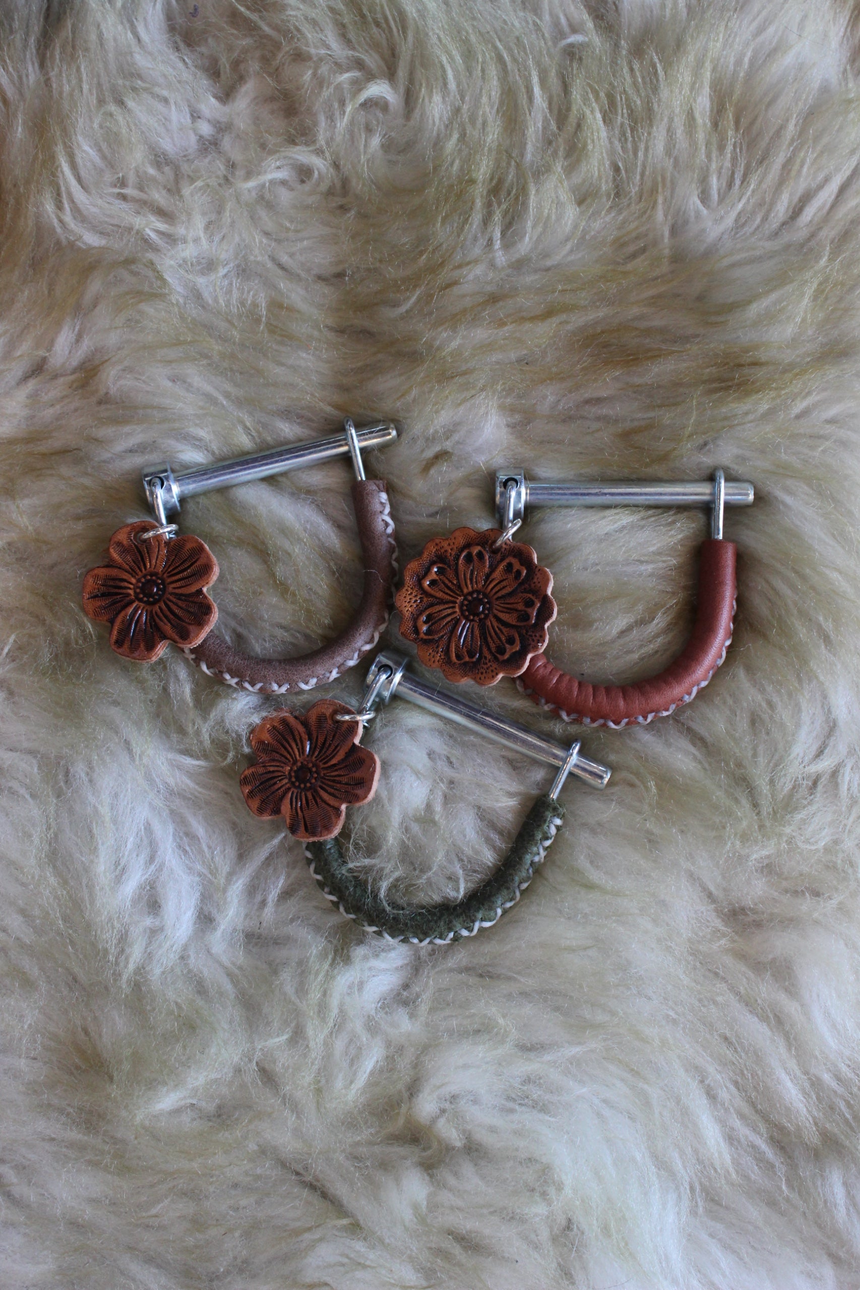 Trailer Pin Leather Keychain