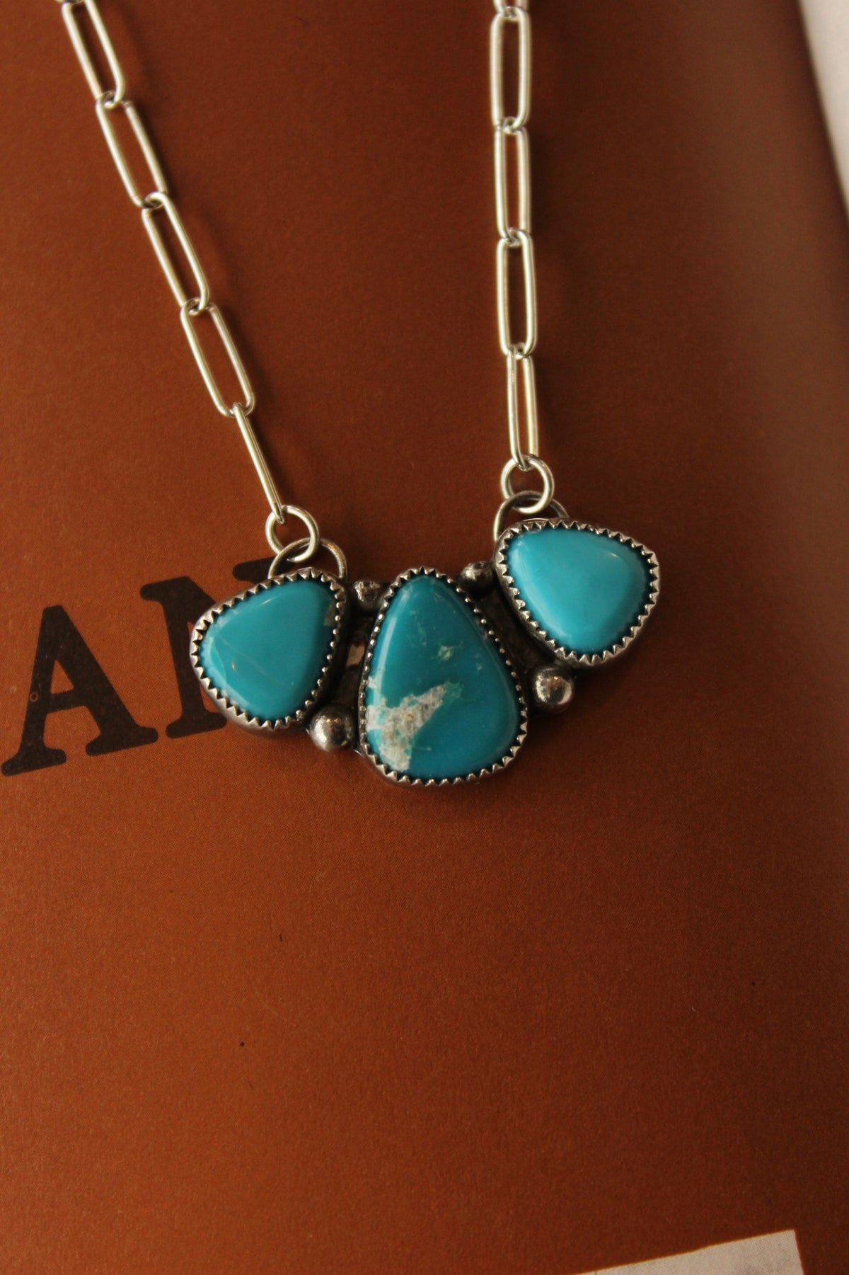 3 Stone White Water Necklace