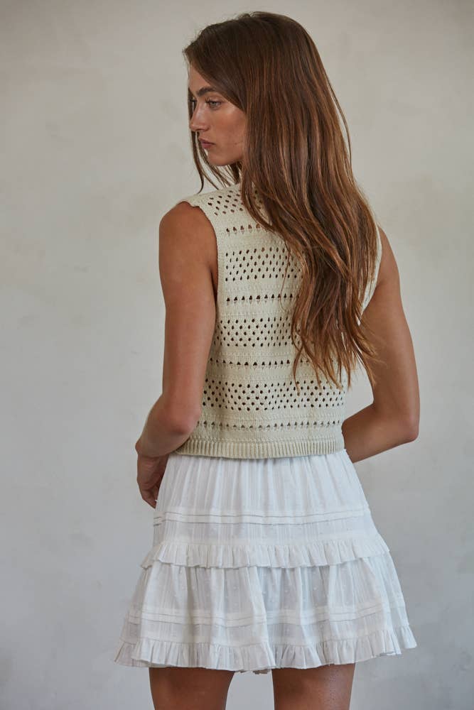 Knit Sweater Tie Vest