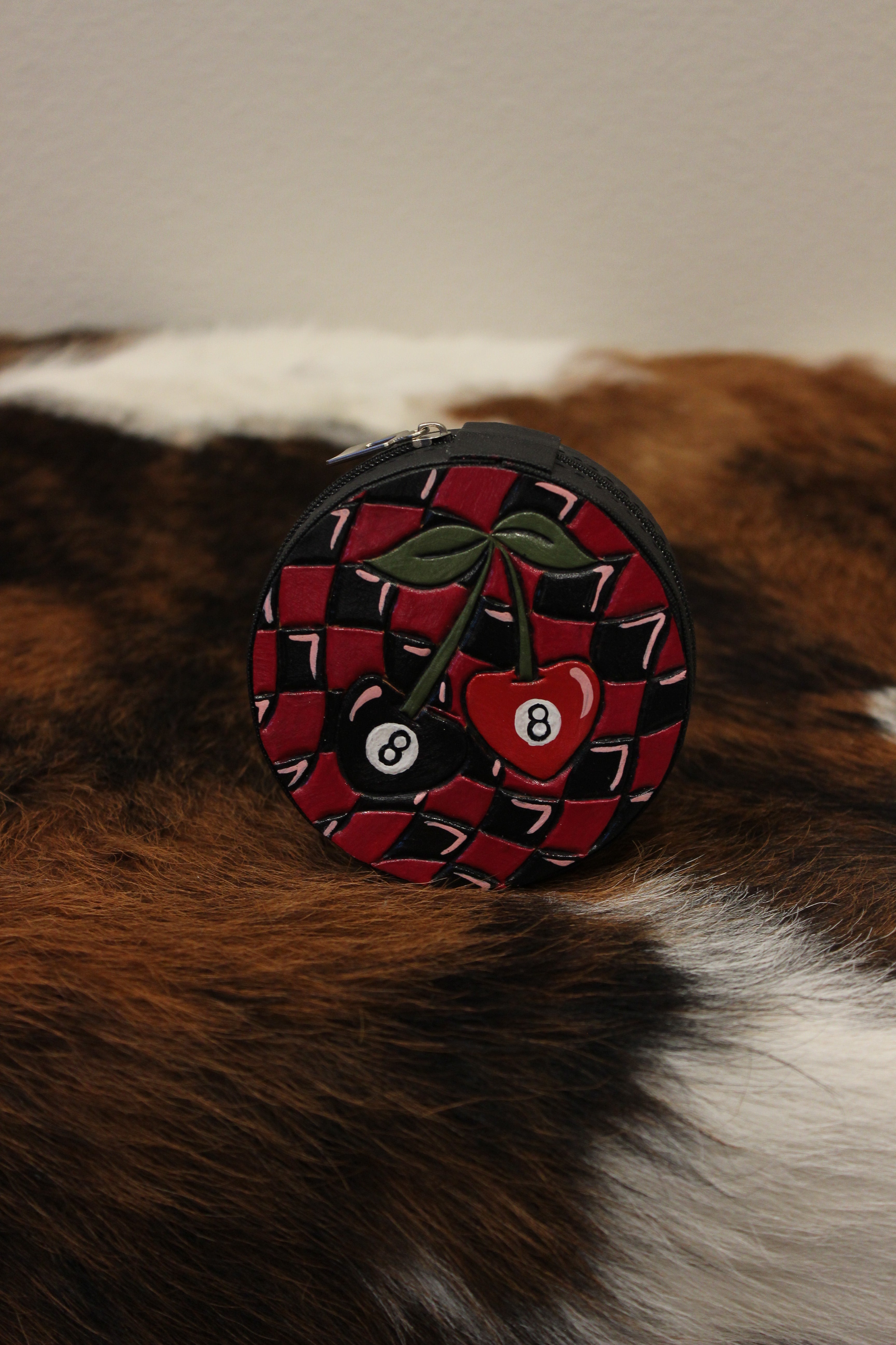 T&S Tooled Leather Jewelry Case